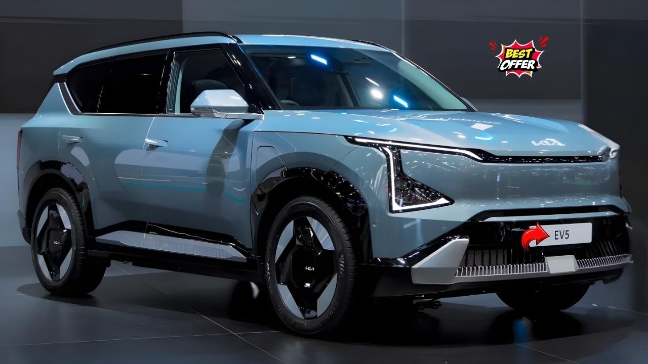 Kia EV5 Electric SUV Unveiled 720km Range, Futuristic Design, and AI-Powered Smart Cabin